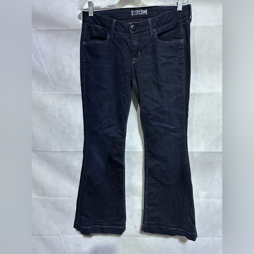Hudson Signature Bootcut Flare Jeans Women’s 30 Dark Blue Stretch Flap Pockets